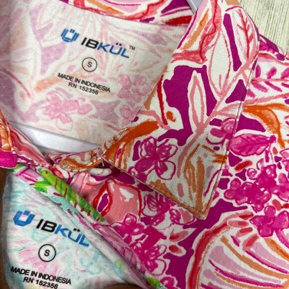 IBKUL Womens Shirts Vibrant Colors Size Small UPF 50+ Stretch‎ Bundle Lots of 2 - Picture 4 of 16